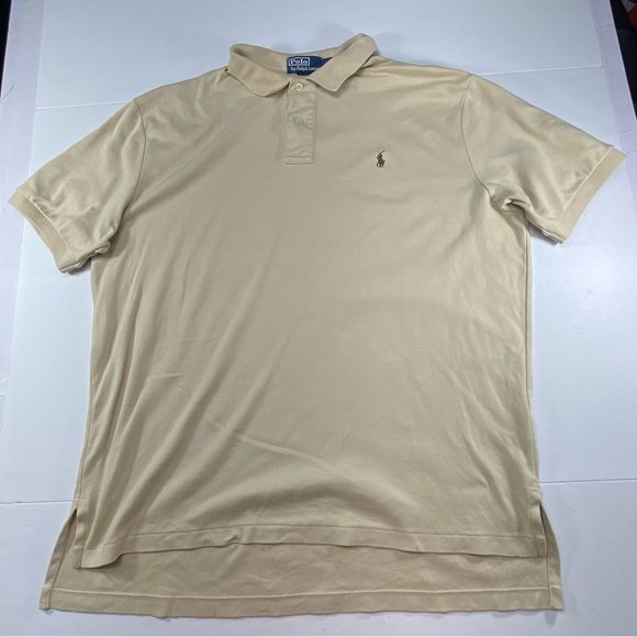 POLO RALPH LAUREN Polo Shirt Cream Men’s Size:XL - Picture 1 of 10